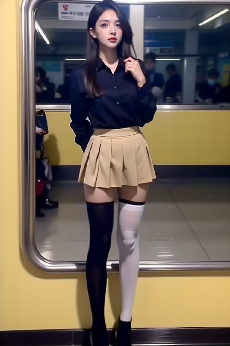 00517-1137048858-1girl, beautiful face, public, on subway, on bus, crowd, advertisement signs, standing, (full body_1.2), (absurdres, highres, ul.png